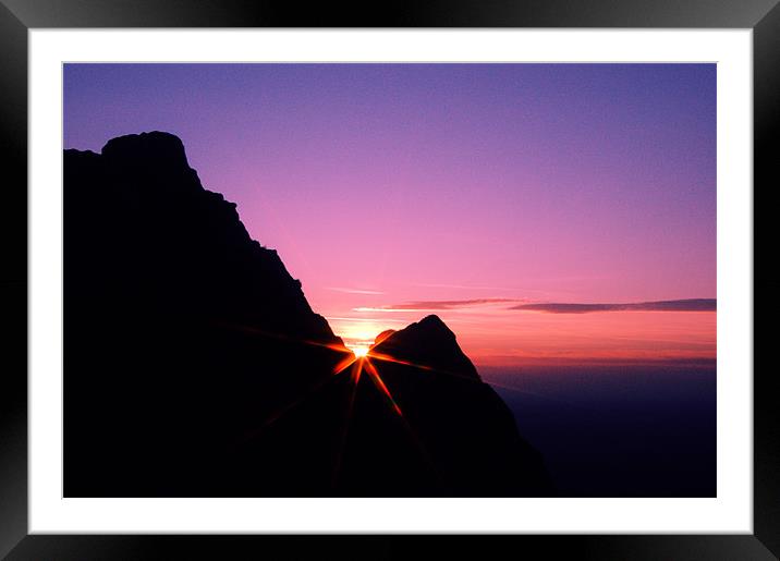 Peeking through the Peaks Framed Mounted Print by Rachael Hood