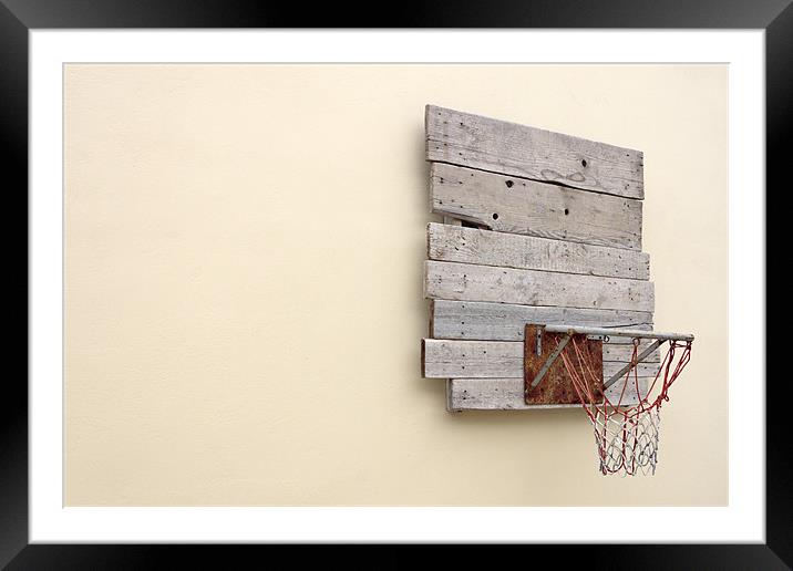 Recycled Urban Basketball Framed Mounted Print by Canvas Landscape Peter O'Connor
