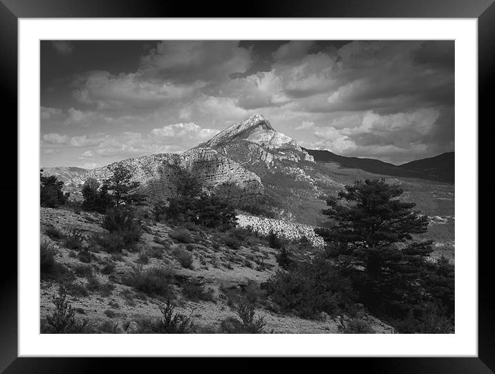 Le Haut Var Mountains Framed Mounted Print by Brian Sharland