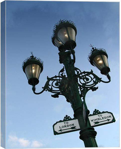 Gaslights, Tooting Broadway Canvas Print by Brian Sharland