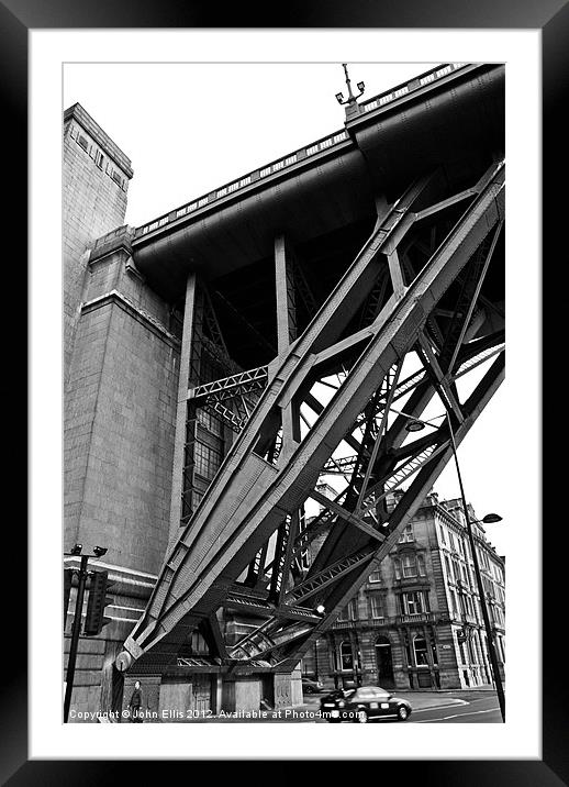 Tyne Bridge Support Framed Mounted Print by John Ellis