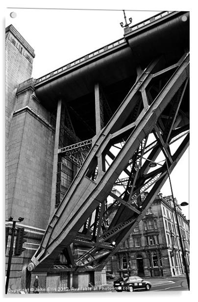 Tyne Bridge Support Acrylic by John Ellis