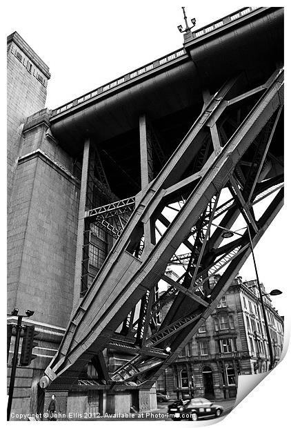 Tyne Bridge Support Print by John Ellis