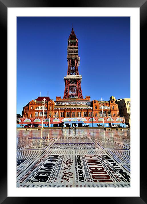 The Blackpool Tower Framed Mounted Print by Jason Connolly