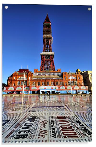 The Blackpool Tower Acrylic by Jason Connolly