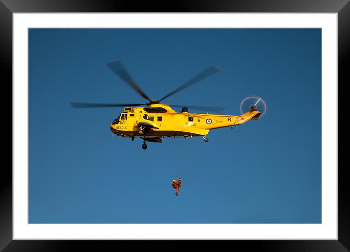 Seaking Helicopter Framed Mounted Print by Gail Johnson