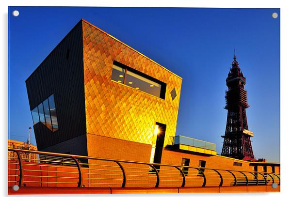 Golden Blackpool Acrylic by Jason Connolly