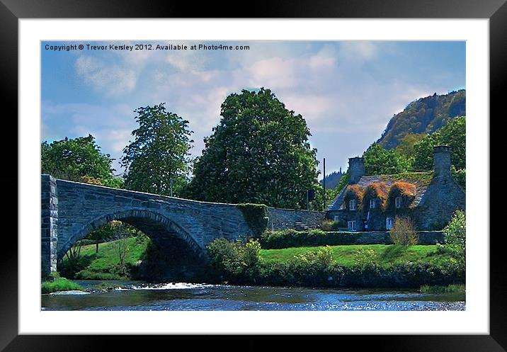 Llanrwst Bridge - Pont Fawr Framed Mounted Print by Trevor Kersley RIP