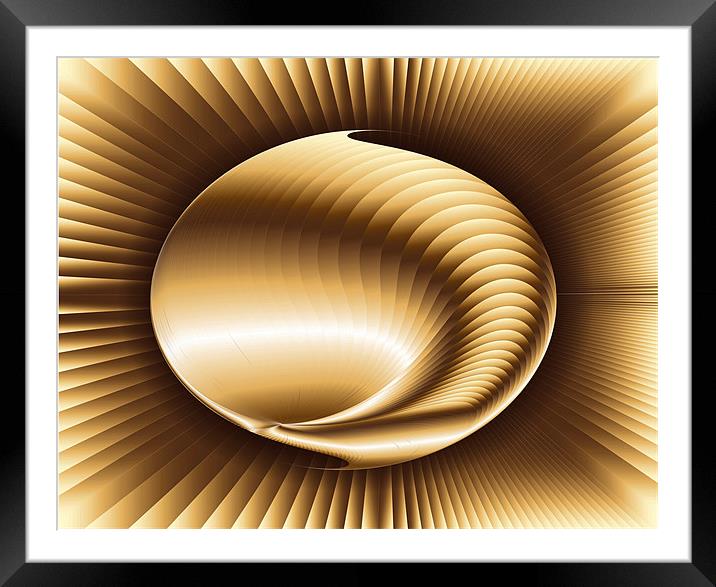 Abstract Golden Shell Framed Mounted Print by Lidiya Drabchuk