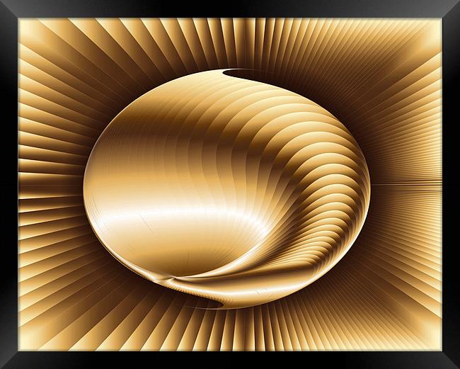 Abstract Golden Shell Framed Print by Lidiya Drabchuk