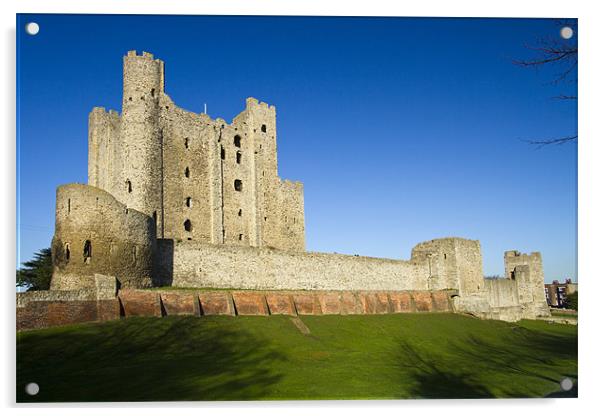 Rochester Castle Kent Acrylic by David French