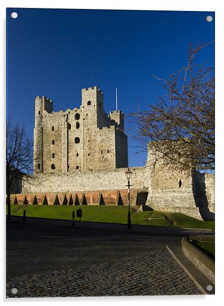 Rochester Castle Kent Acrylic by David French