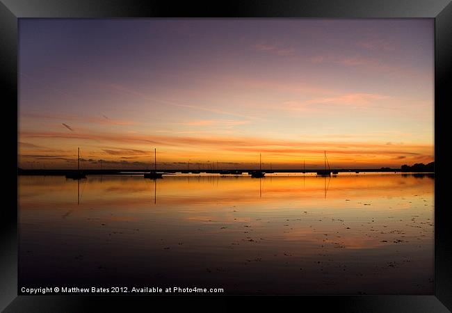 South Coast Sunset Framed Print by Matthew Bates