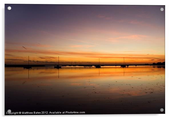 South Coast Sunset Acrylic by Matthew Bates