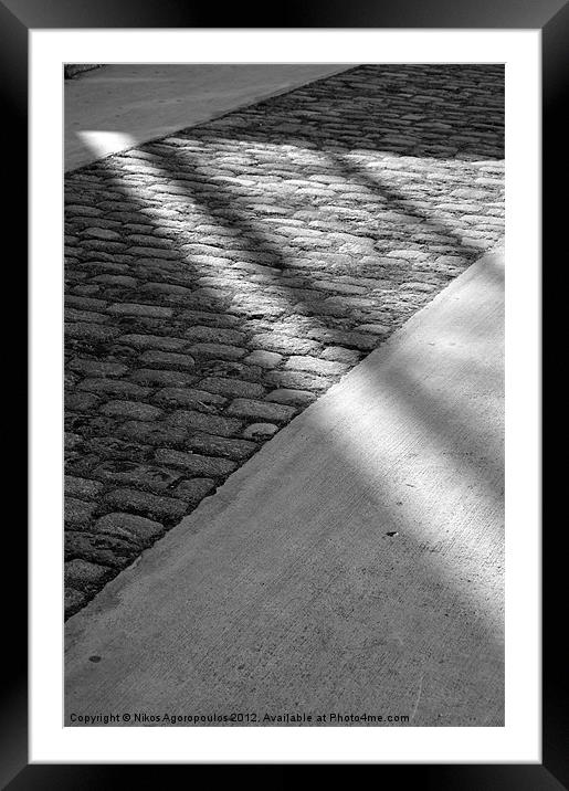 sunlight on pavement Framed Mounted Print by Alfani Photography