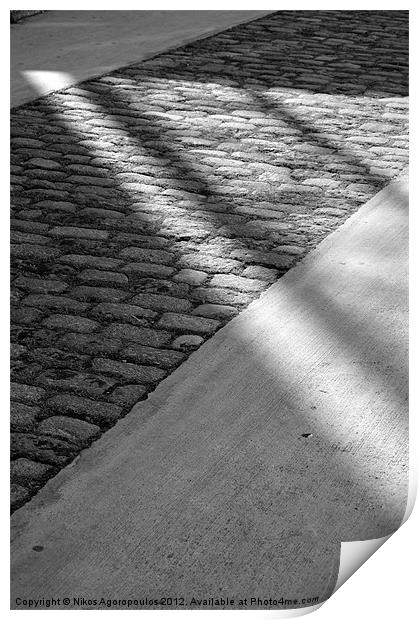 sunlight on pavement Print by Alfani Photography