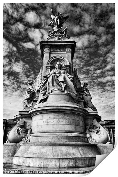 Queen Victoria Statue - London, England Print by Yhun Suarez