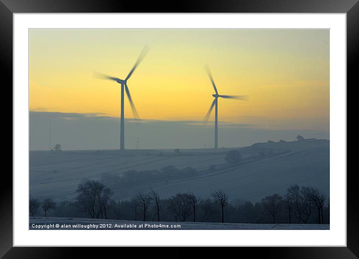 Wind Power Framed Mounted Print by alan willoughby