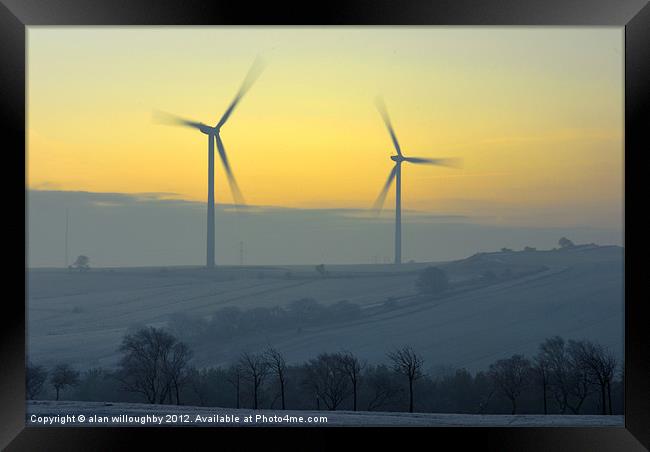 Wind Power Framed Print by alan willoughby