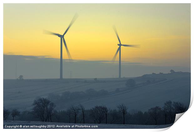 Wind Power Print by alan willoughby