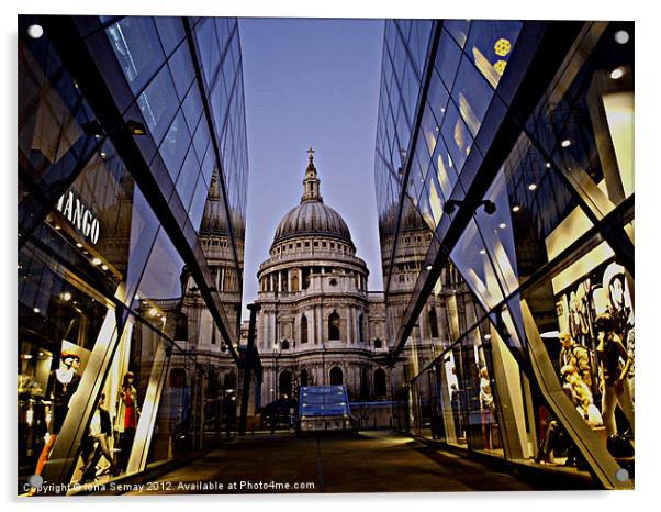 St Paul's Cathedral Acrylic by Iona Semay