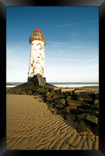 Lighthouse at Talacre Framed Print by Wayne Molyneux