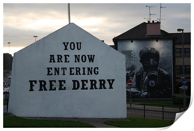 Northern Ireland murals Print by Jonathan Kelly