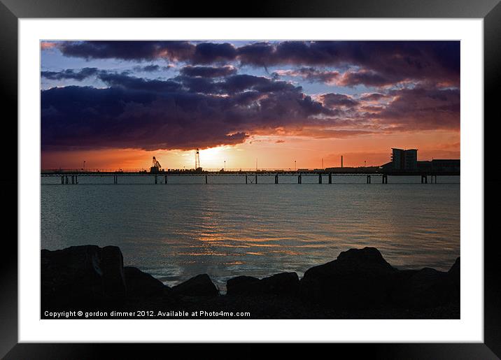Sunrise over Fawley Framed Mounted Print by Gordon Dimmer