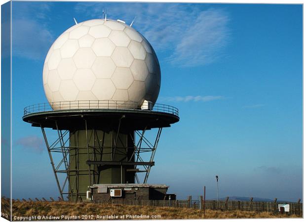 Clee Hill Comms and Radar Station Canvas Print by Andrew Poynton