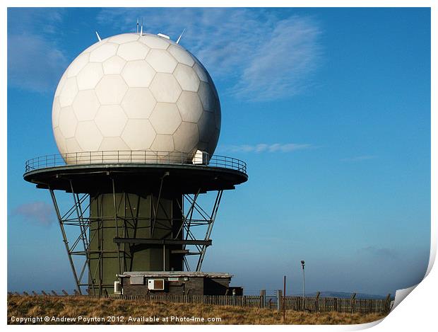 Clee Hill Comms and Radar Station Print by Andrew Poynton