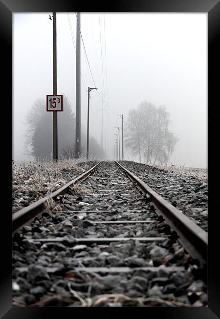Misty Railroad Framed Print by Canvas Landscape Peter O'Connor