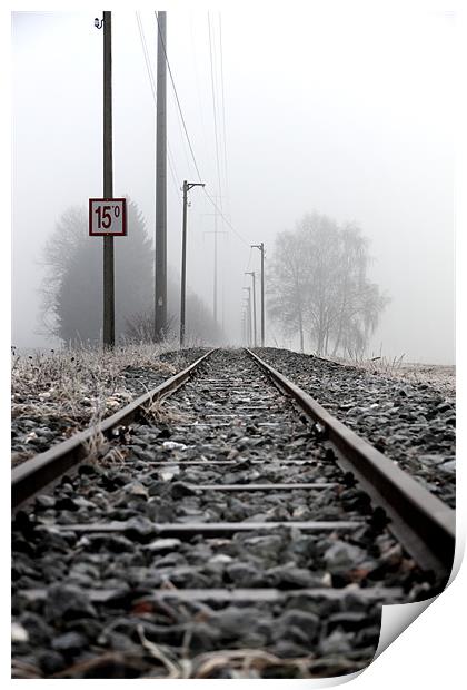 Misty Railroad Print by Canvas Landscape Peter O'Connor