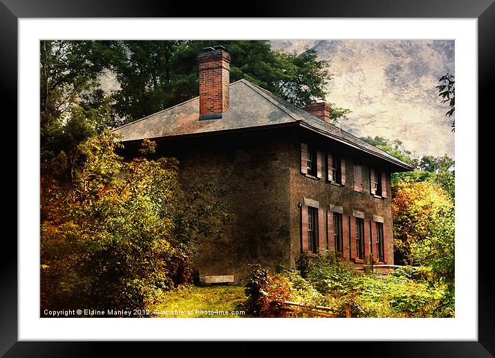 Old Stone House..misc Framed Mounted Print by Elaine Manley