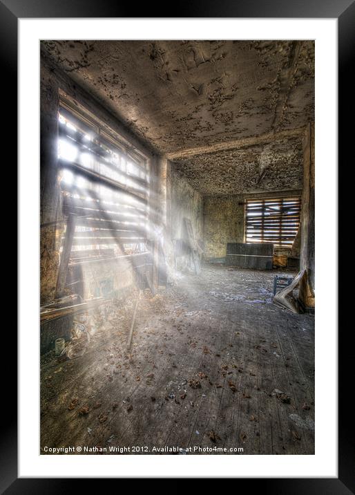 Urbex sun Framed Mounted Print by Nathan Wright