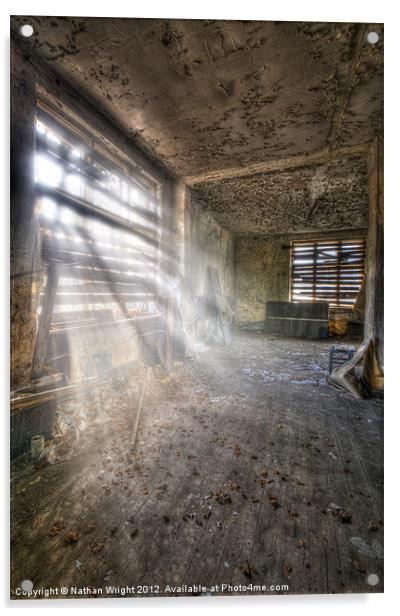 Urbex sun Acrylic by Nathan Wright