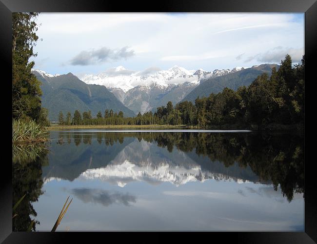 Lake Matheson Framed Print by Viktorija Brown