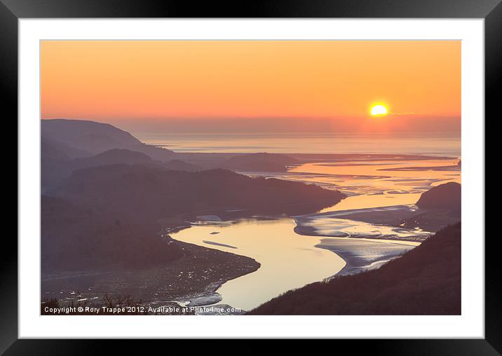 Mawddach sunset Framed Mounted Print by Rory Trappe