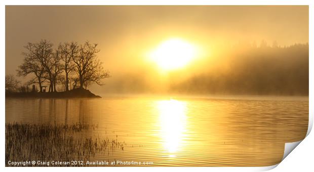 Sunrise over Loch Achrey Print by Craig Coleran