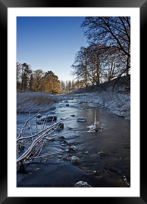 Winter River Framed Mounted Print by David Pringle