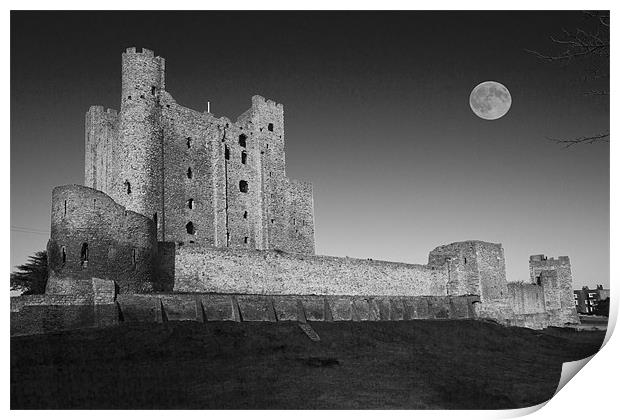 Rochester Castle Kent bw Print by David French
