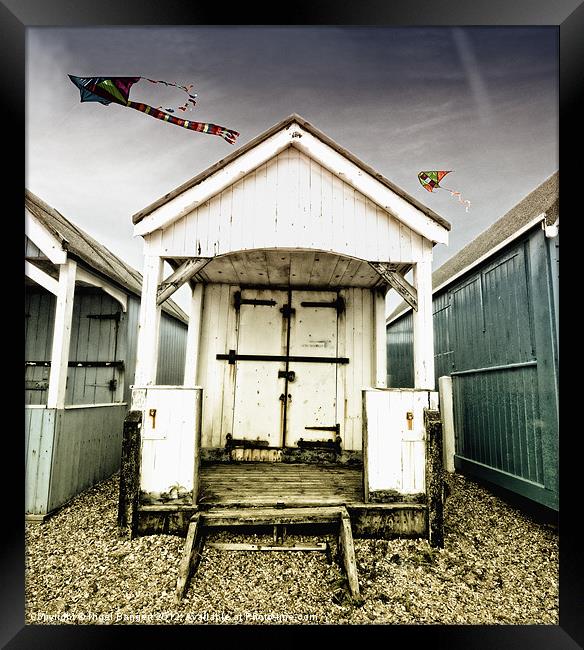 Old Beach Hut Framed Print by Nigel Bangert