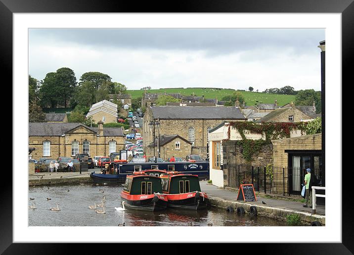 Skipton North Yorkshire England Boats Framed Mounted Print by Matthew Burniston