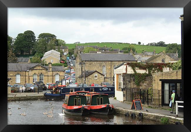 Skipton North Yorkshire England Boats Framed Print by Matthew Burniston