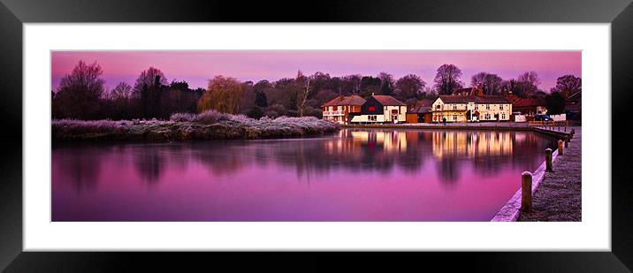 Dawn at Coltishall Common Panoramic Framed Mounted Print by Paul Macro