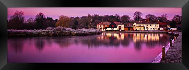 Dawn at Coltishall Common Panoramic Framed Print by Paul Macro