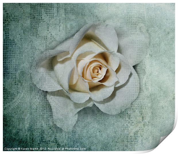 Lacy Rose Print by Karen Martin