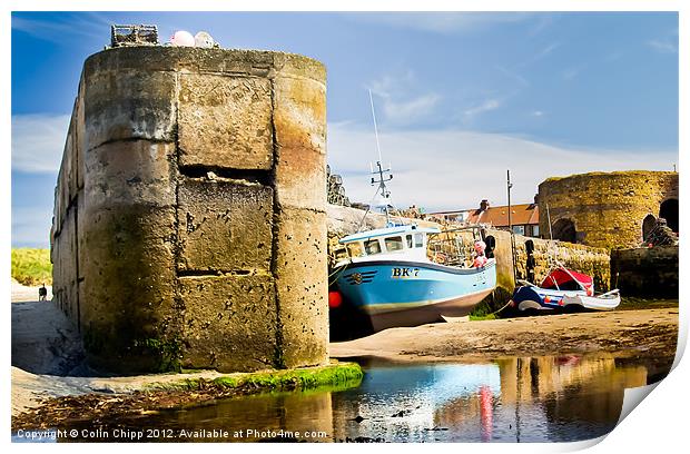 Low tide at Beadnall Print by Colin Chipp