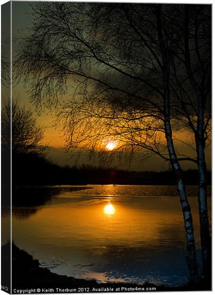 Lagoons Sunset Canvas Print by Keith Thorburn EFIAP/b