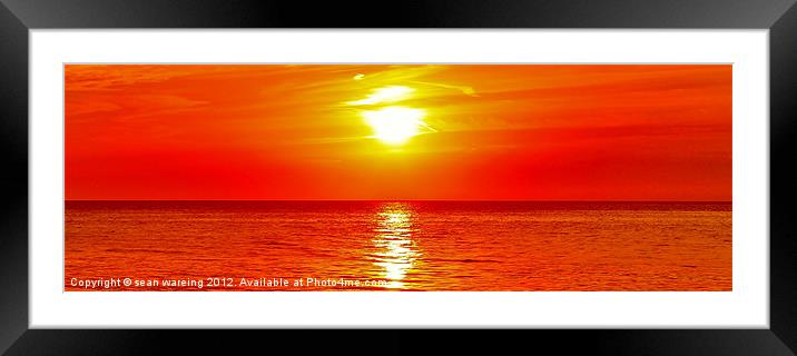 Sunset Framed Mounted Print by Sean Wareing