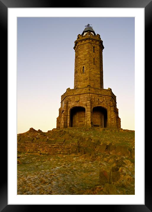 Darwen Jubilee Tower - HDR Framed Mounted Print by Peter Elliott 